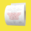 Toilet Paper Printed with The Hippocratic Oath